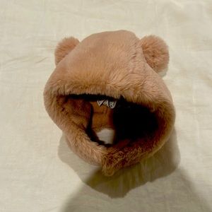 bear hat mauve zara baby